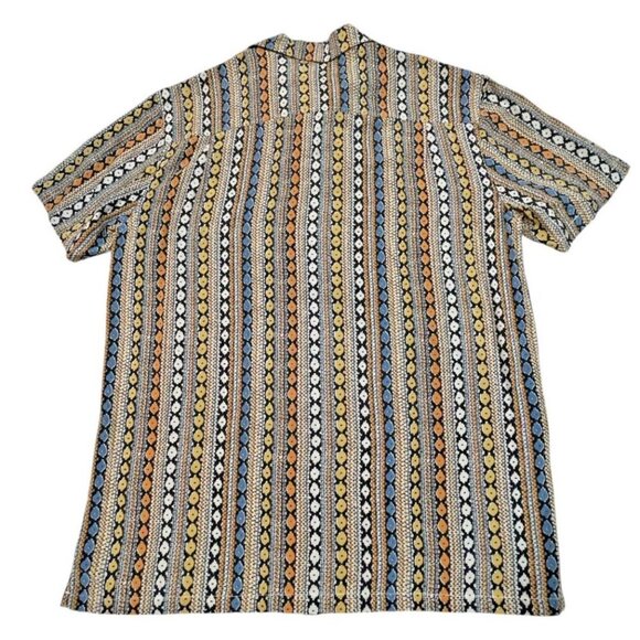 PacSun Men's Button Up Vertical Stripe Camp Shirt SIZE-MEDIUM - Picture 3 of 7